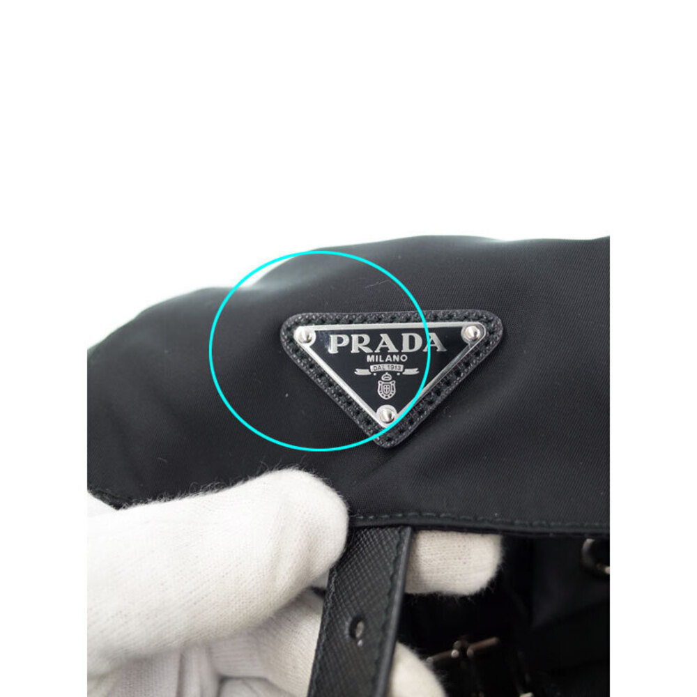 PRADA Two Pocket Tessuto Backpack Rucksack Daybag Black - Picture 6 of 9